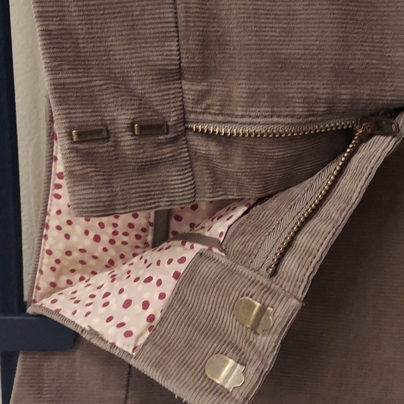 J CREW Factory Taupe Stretch Mini Corduroy Skirt sz 2 - Picture 7 of 9